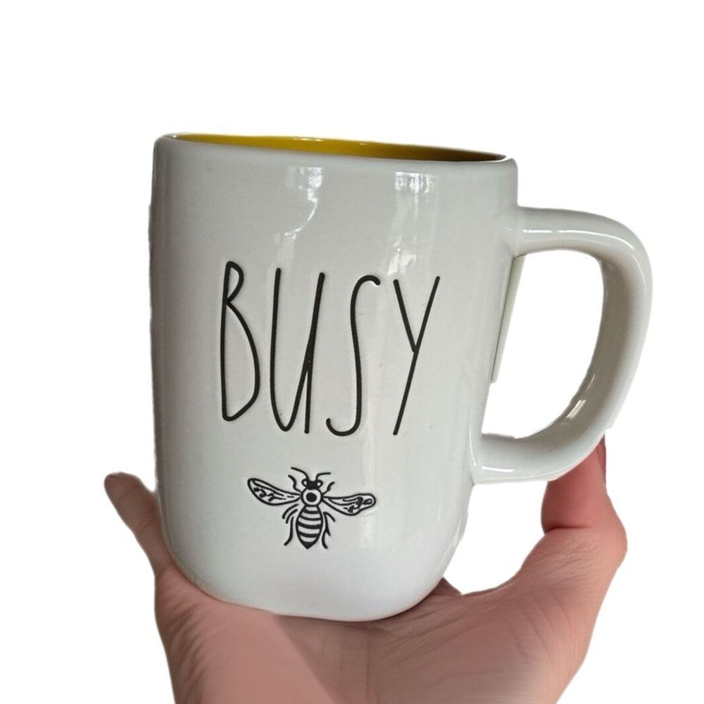 RAE DUNN Artisan Collection BUSY Bee Large Oversized Coffee Mug Ceramic Cup